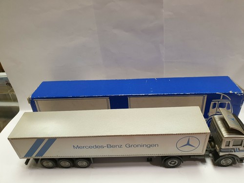Mercedes Benz 1:50 n.o 187 camión modelo coche embalaje original nzg Groningen plata - Imagen 3 de 10