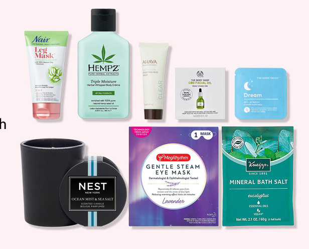 Qty 4 Mask Nest Hair Hempz Bath Salt Scented Candle Beauty Travel Gift Set