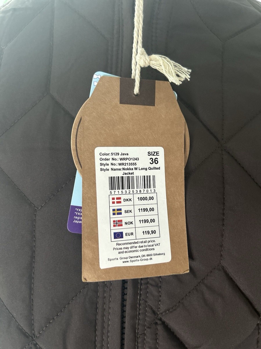 WEATHER REPORT NOKKA LONG QUILTED JACKET BROWN NEW TAGGED RRP:£119.00 SIZE  10-12 | eBay UK
