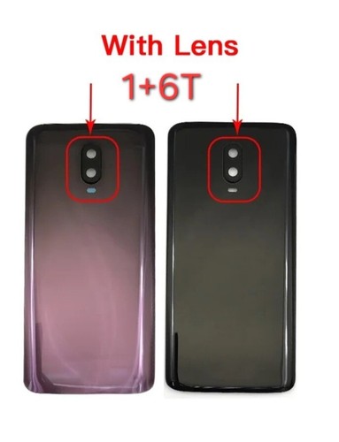 Rear Back Battery Cover Glass For OnePlus 6T 1+6T With Camera Lens - Picture 1 of 5