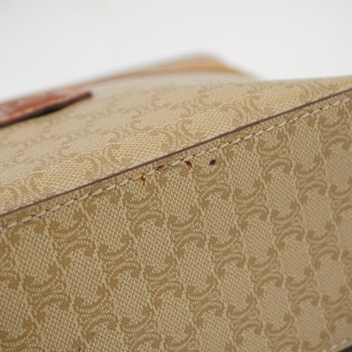 Celine Vanity Bag in Beige Macadam PVC with Gold Hardware - Picture 15 of 16