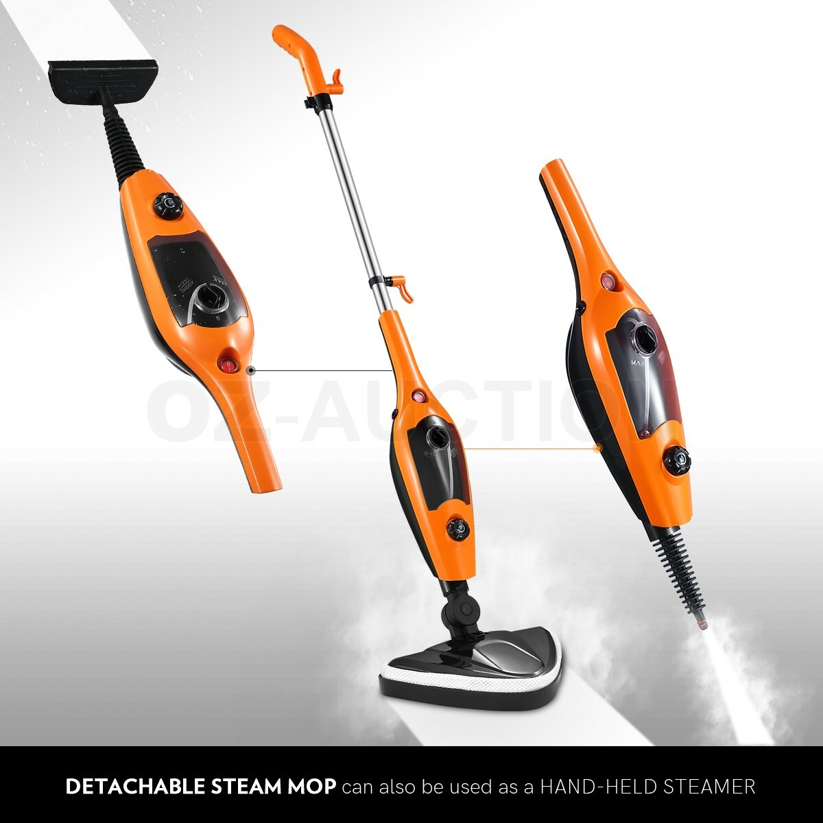 Maxkon 14in1 Steam Mop Cleaner Floor Carpet Cleaning Wash w/Accessories 400ML — image 4