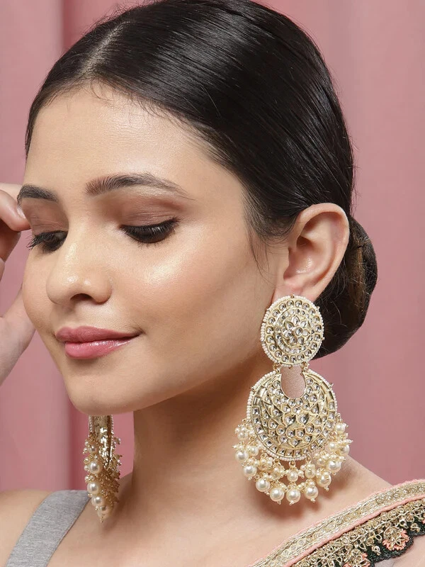 Polki kundan earrings deals