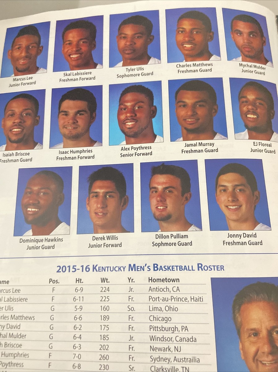 2015-16 Kentucky Wildcats Basketball Yearbook Vol 36 (NBA Champ