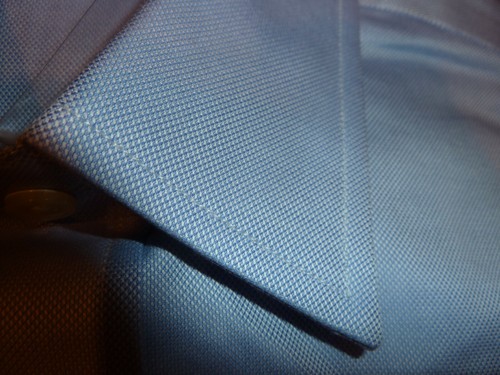 NEW $200+ HICKEY FREEMAN Mens Dress SHIRT 16 36 Blue 100% Cotton BC - Picture 4 of 7