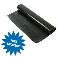 DAMP PROOF MEMBRANE BLACK 1200G 300mu 4Mx 25M DPM POLYTHENE SHEETING ROLL