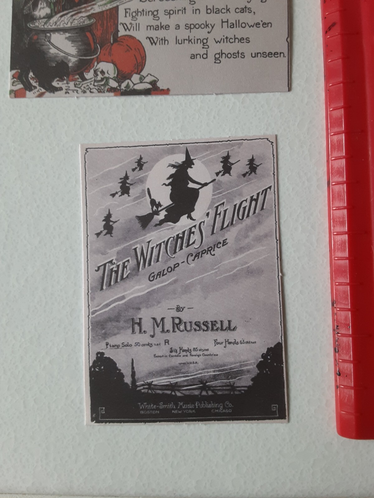 Cardstock Miniatures Old Vintage Halloween Decorations Ads Cards Die