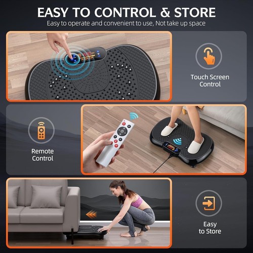 Vibration Plate Exercise Machine Lymphatic Drainage Portable Full Body Vibration - Picture 4 of 8