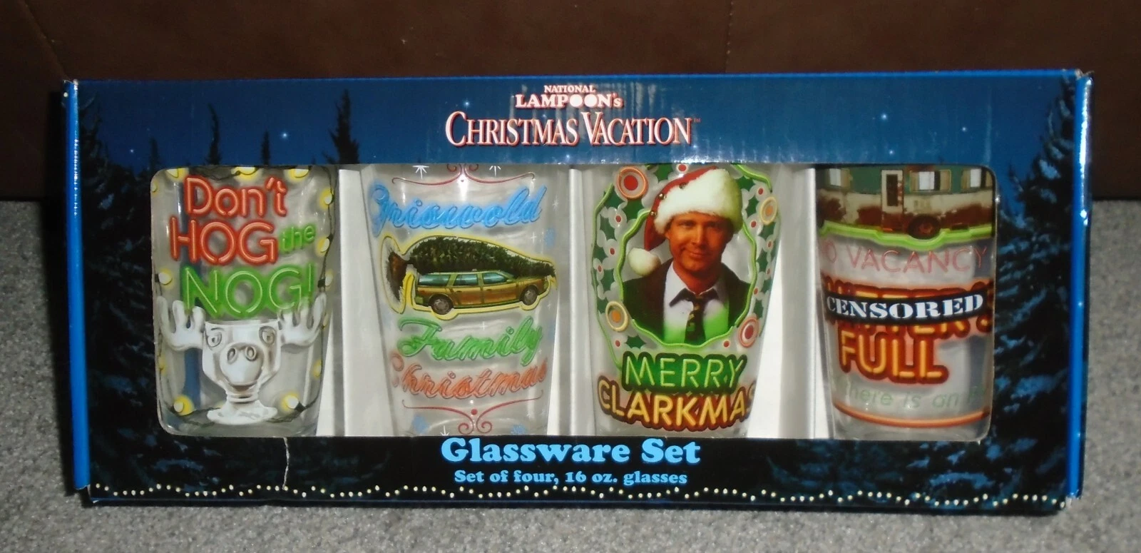 Silver Buffalo Christmas Vacation Quotes Glassware - Thumbnail 2