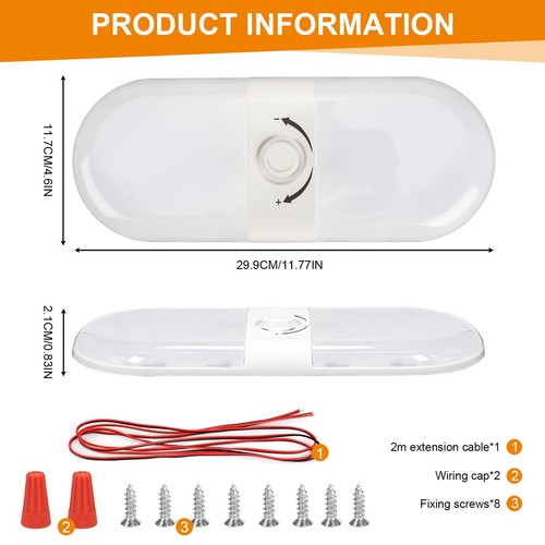 12-24V LED Deckenlampe Auto Van Wohnmobil Innenleuchten Beleuchtung Wohnwagen DE - Bild 10 von 23