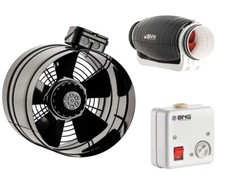 Radial Rohrventilator Abluft 200 250 300 350 L&uuml;fter inkl/mit Drehzahlregler