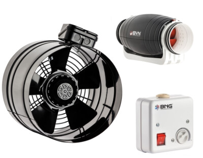 Radial Rohrventilator Abluft 200 250 300 350 Lüfter inkl/mit Drehzahlregler