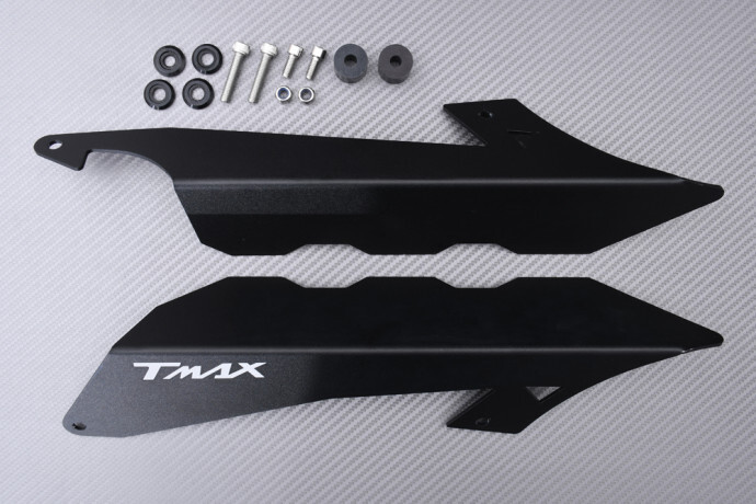 Protection chaine TMAX 530 noir en alu pour carter moto Yamaha SX DX 2017-2019