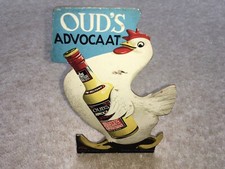 C1960s VINTAGE OUD&rsquo;S ADVOCAAT WED GOUD HAARLEM HOLLAND SMALL CHICKEN ADV CARD