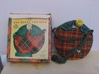 Vintage Girl Scout Canteen with Plaid Cover & Box
