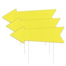 Yellow Arrow Signs with Stakes 16 x 5 Inches,This Way 16 x 5 inches,