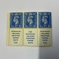 King George VI 1d Booklet Pane In Near Perfect Condition UMM