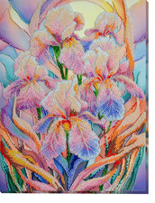 Bead Embroidery Kit "Floral inspiration" Stitching Handmade Beadwork