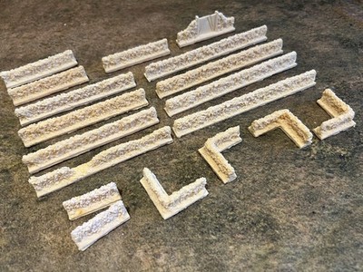 15 mm Steinwände - unbemalt ergibt 14 * 22 Zoll Quadrat