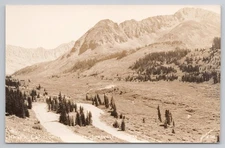 RPPC Leadville Colorado - Hairpin Curve on Climax-Leadville Hwy Sanborn Postcard