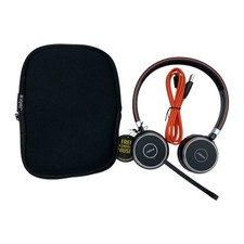 Jabra Evolve 65 Stereo HSC018W Wireless Headset  Case  USB Cable
