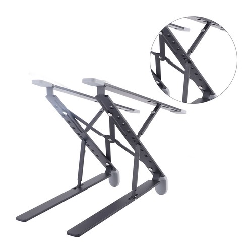 Adjustable Laptop Stand Double Folding Laptop Desktop Holder Aluminum Pc R AM - Afbeelding 2 van 22