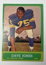 1963 Topps #44 Dave Deacon Jones Rams Rookie Football Card NFL HOF. rookie card picture