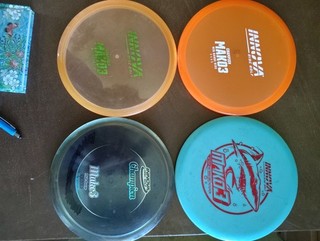 Lot Of 4 Used Innova Mako3 Disc Golf Discs Mid range