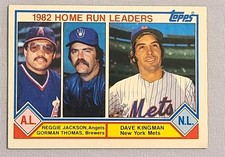 1983 Topps - League Leaders Reggie Jackson, Dave Kingman, Gorman Thomas #702