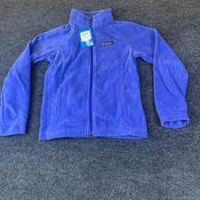Columbia Benton Springs Fleece Jacket Youth Medium 10/12 Blue Full Zip Winter
