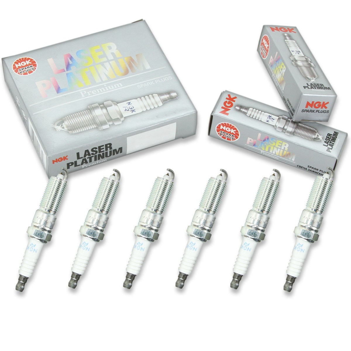 6 pcs NGK Laser Platinum Spark Plugs for 1998-2004 Chrysler Intrepid 2.7L V6 tv
