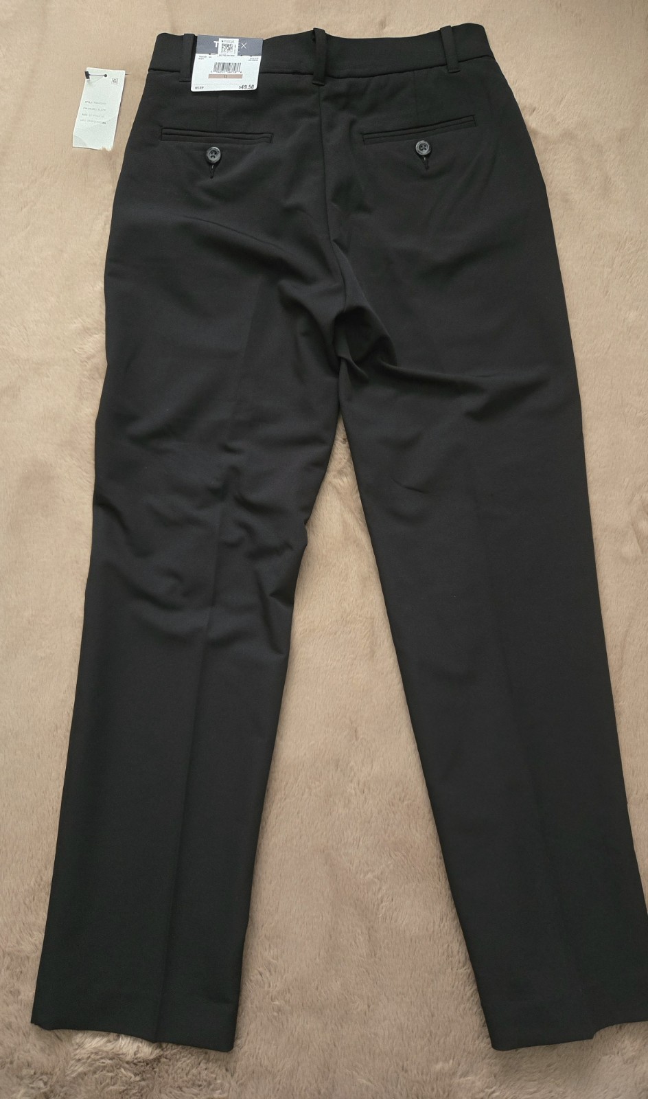 Tommy Hilfiger Boys Black Solid Dress Pants, Size 12 image 3