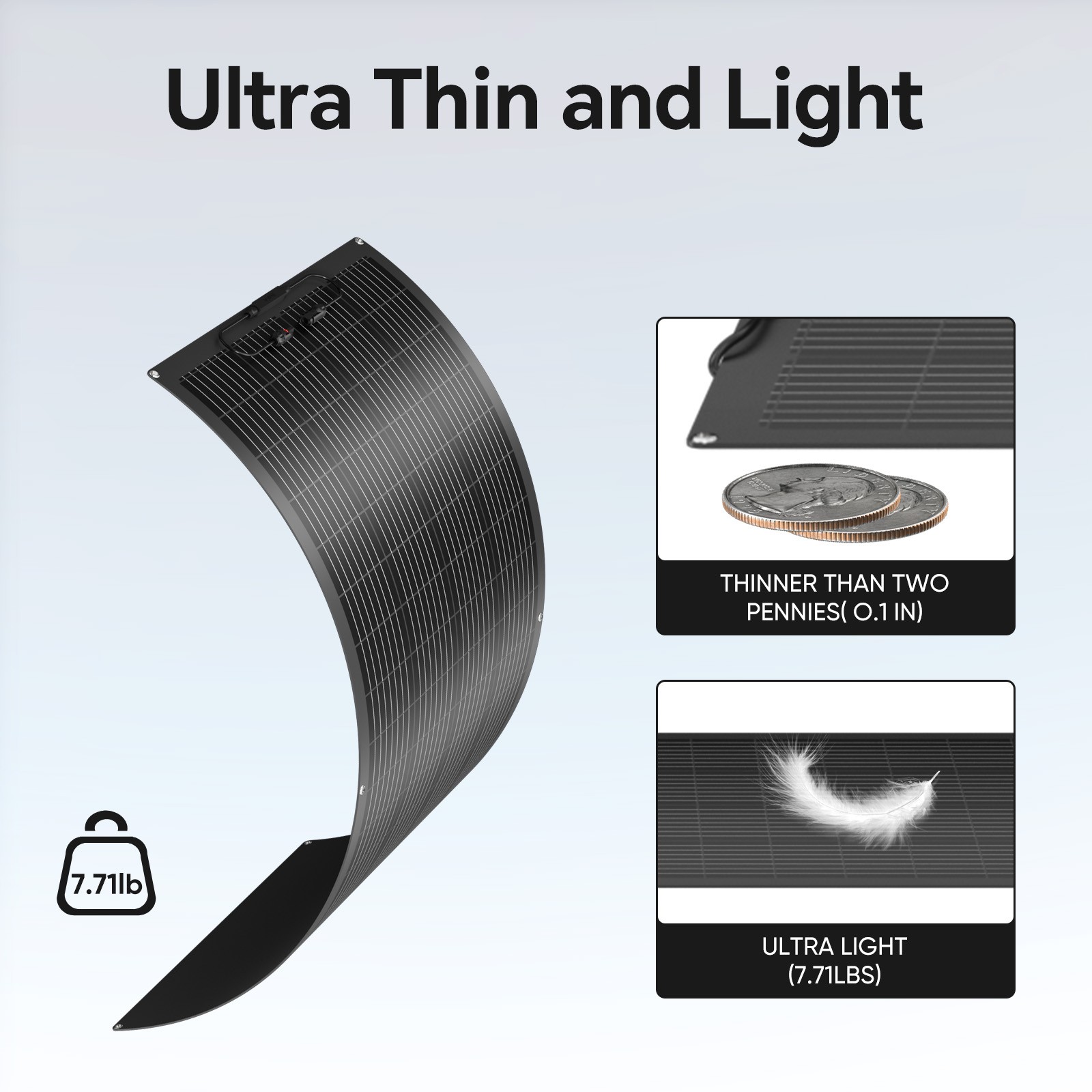 400W Flexible Solar Panel Mono 12V Portable Power Camping Home RV Battery Charge