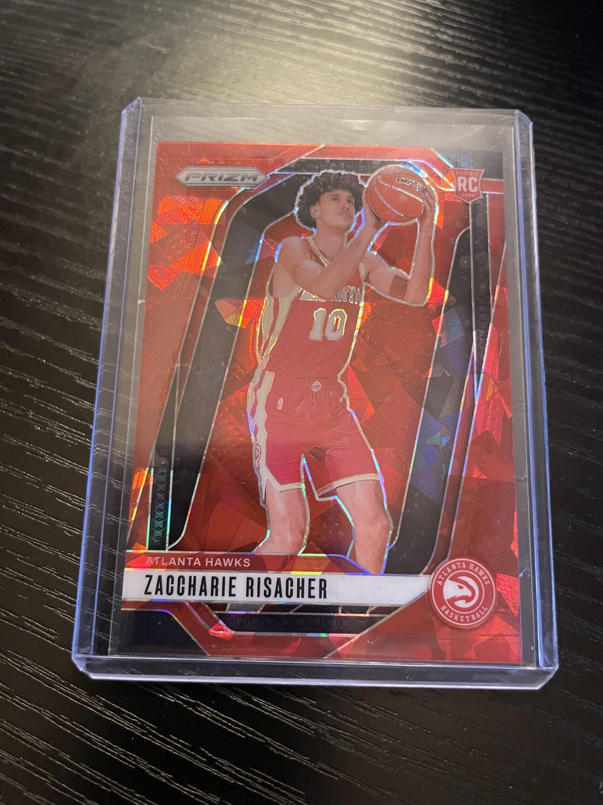 2024-25 Panini Prizm #265 Zaccharie Risacher Prizms Red Ice