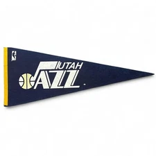 Vintage Utah Jazz Pennant Purple NBA Basketball 80s