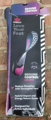 Spenco Ground Control Medium Arch Insoles, XS Sz Wms 5-6 / Men's 3-4