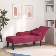 Chaiselongue Couch Sofa Polsterliege Loungesofa Relaxliege Kissen Samt DE