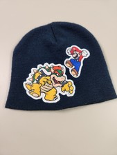 Super Mario Nintendo 2018 Beanie Hat Bowser One Size Navy Blue