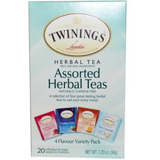 TWININGS TEA, TEA,HERBAL,ASSORTED 20 BAG 20 Count