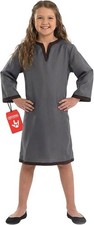 Girls Anglo Saxon Tunic Costume M - XL Kids Medieval Fancy Dress World Book Day
