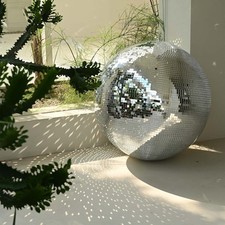 Yescom 24" Large Disco Ball Mirror Big Hanging Glass for Party Events Wedding
