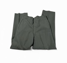 Vintage Military Wool Trousers w/ RAPID Zipper Green High Waist Pants Size 11