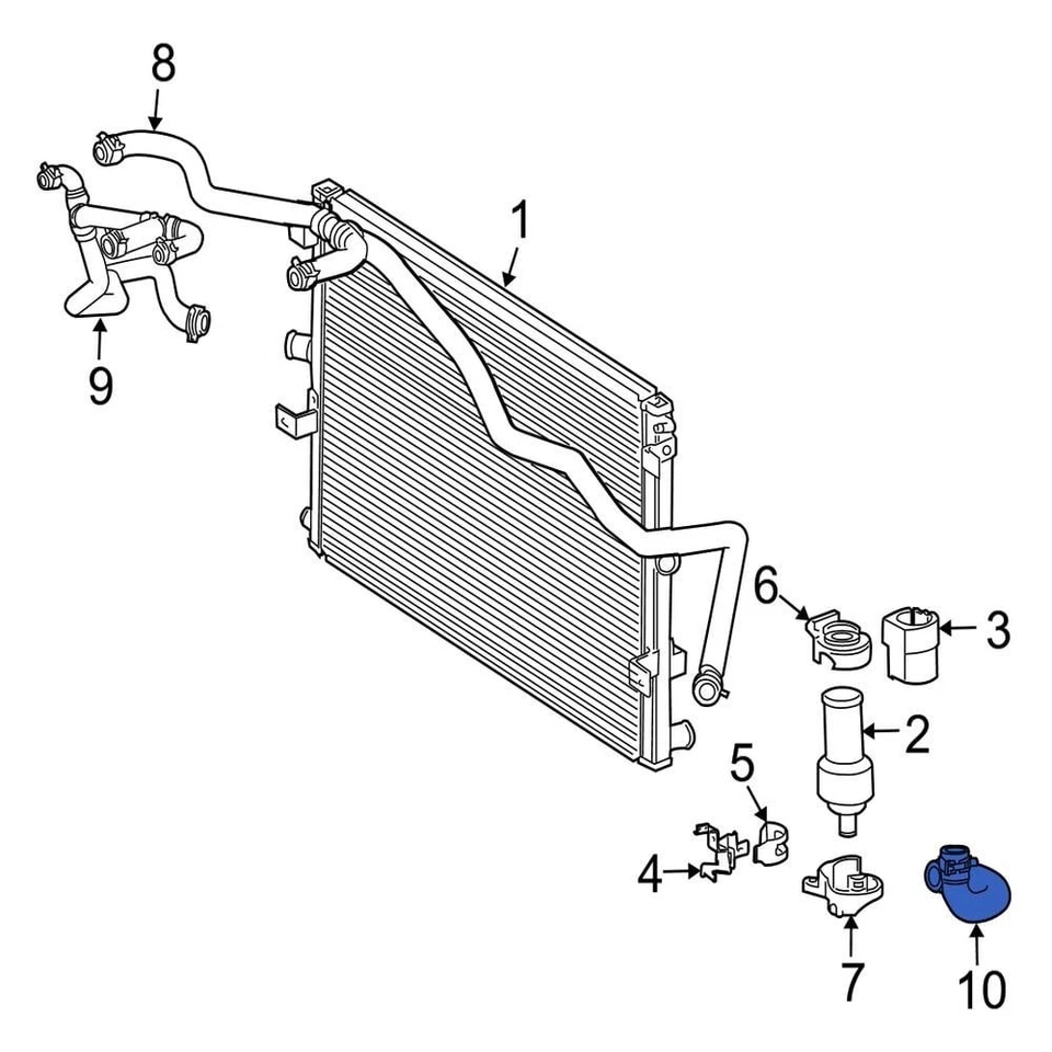 For Jaguar XJR 2006-2009 Jaguar C2C24690 Lower Radiator Coolant Hose Foto 4 de 4
