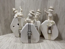 1992 Snowman w/ Snowflake Ceramic Slip Casting Mold -Donas Molds-1049, 50, 51,52