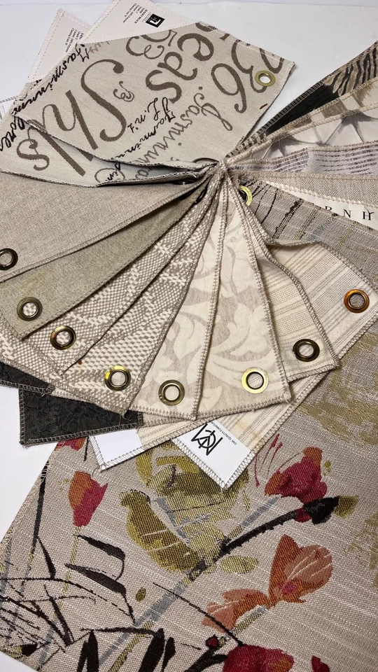 LOT 21 BERNHARDT & CMI Victorian Calligraphy FURNITURE Textile Various Sz Swatch - Image 4 of 4