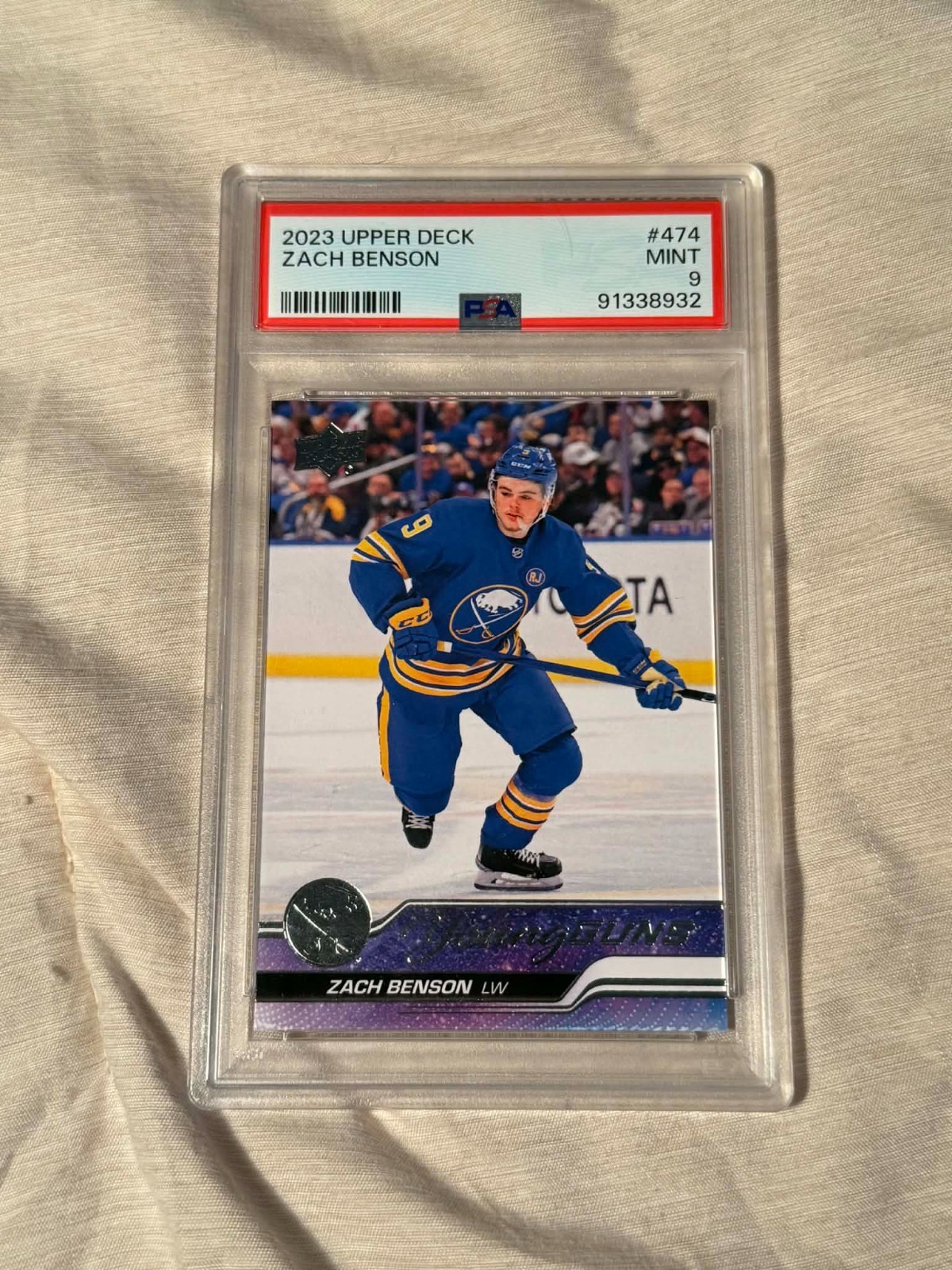 2023 Upper Deck Zach Benson Young Guns #474 PSA 9 (FAST SHIP)