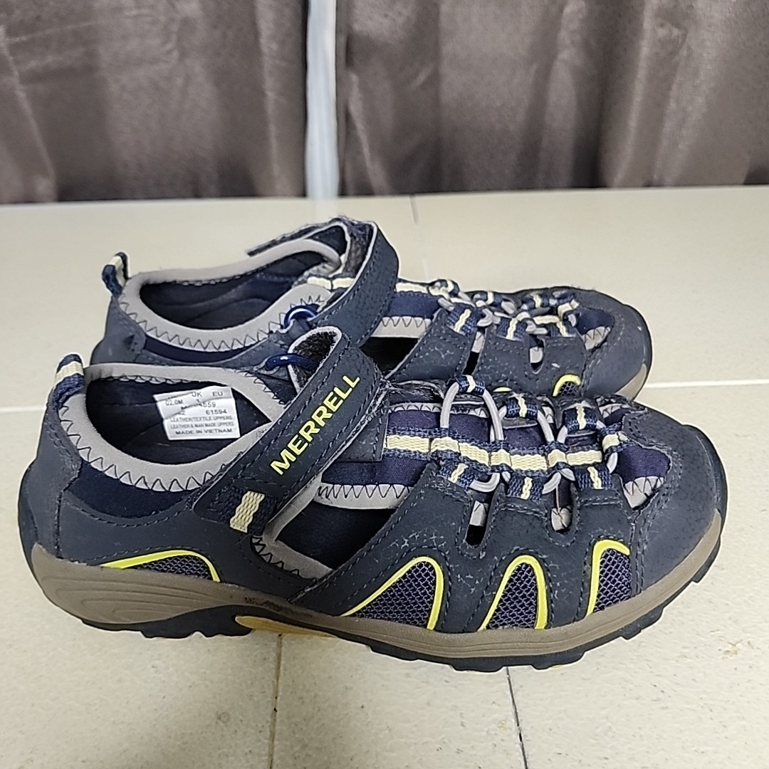 MERRELL HYDRO H2O SANDALO ESCURSIONISTA RAGAZZO TAGLIA 2M GRIGIO VERDE SELEZIONARE SCARPE ACQUA GOCCIOLANTE
