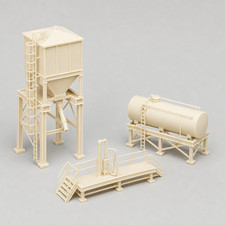 N Scale Railroad Sanding Fuel Facility 3D Pri...