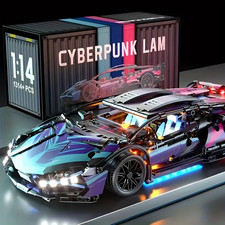 [With light] Building Blocks Car Technic Race Car Block Set Toys for kids/ Child