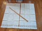 two vintage linen cotton blend bath towels monogrammed 24 by 40 in — photo 3